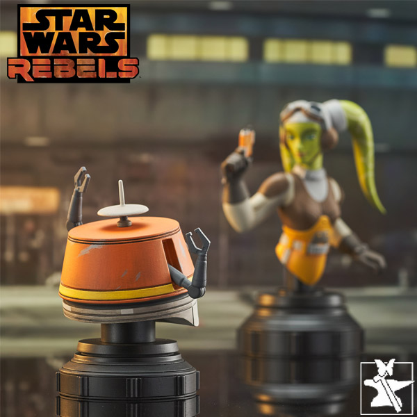 Gentle Giant Star Wars Rebels Hera and Chopper Bust Set